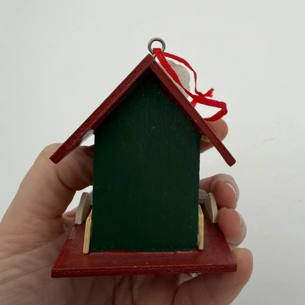 Vintage‎ House of Lloyd 1997 Wooden Birdhouse Christmas Ornament Holiday Decor